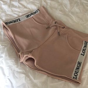 Lounge light pink sweat shorts